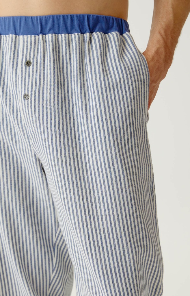 Pyjama long homme 100% coton flanelle ARTHUR "A'Bear Road" BOS - Bleu ROADH26