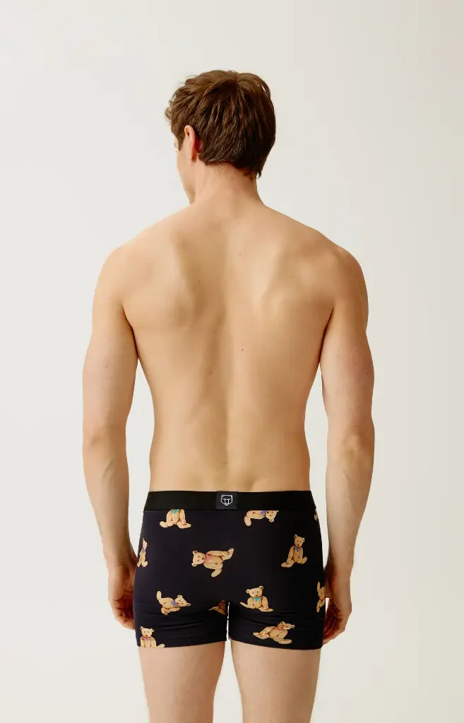 Boxer homme coton bio ARTHUR "Old Teddy" MAC - Noir OLDTH26