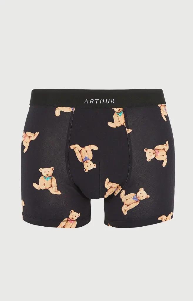 Boxer homme coton bio ARTHUR "Old Teddy" MAC - Noir OLDTH26