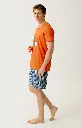 Pyjama short homme 100% coton bio ARTHUR "Pilote de Lit" PAU - Marine PILOH26
