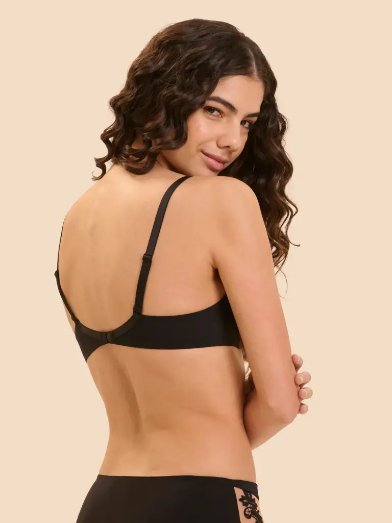 Soutien-gorge armature foulard SIMONE PERELE "Saga" 15C319 - Black Tatoo 035