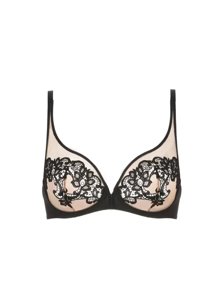 Soutien-gorge armature foulard SIMONE PERELE "Saga" 15C319 - Black Tatoo 035