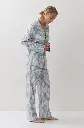 Pyjama dame long boutonné ARUELLE "Daria" Light Blue