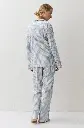 Pyjama dame long boutonné ARUELLE "Daria" Light Blue