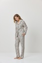 Pyjama dame long boutonné ARUELLE "Asha" - Beige