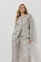 Pyjama dame long boutonné ARUELLE "Asha" - Beige
