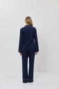 Pyjama dame long boutonné ARUELLE "Lunie" - Deep Blue