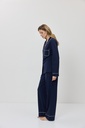 Pyjama dame long boutonné ARUELLE "Lunie" - Deep Blue