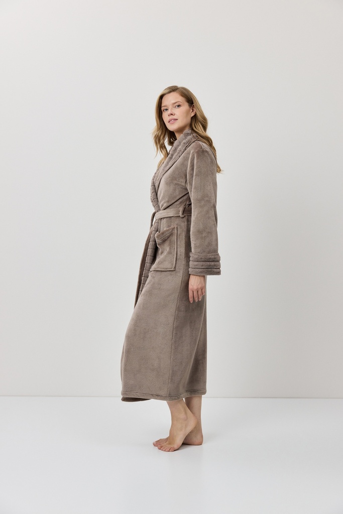 Peignoir dame ARUELLE "Demi" - Brown Taupe