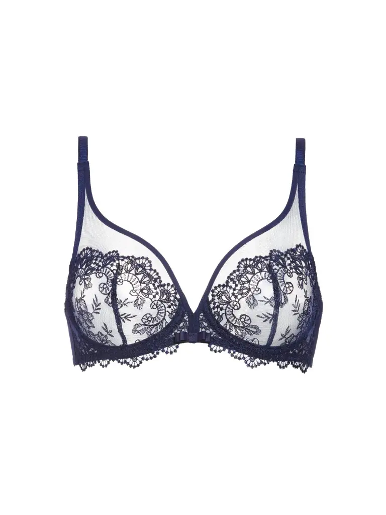 Soutien-gorge avec armartures foulard plongeant SIMONE PERELE "Passion" 1I2319 - Minuit 562
