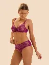 Soutien-gorge avec armatures foulard plongeant SIMONE PERELE "Passion" 1I2319 - Rose Désir 440