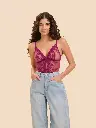 Body sans armatures en tulle SIMONE PERELE "Passion" 1I2510 - Rose Désir 440