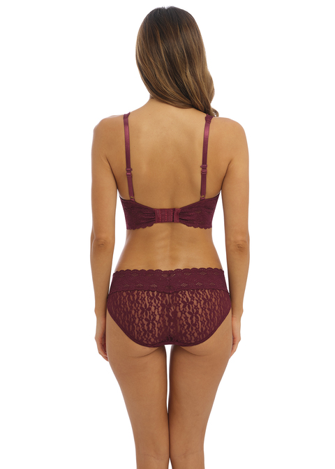 Soutien-gorge triangle sans armature WACOAL "Halo Lace" WA811205 - Zinfandel 593