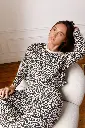 Pyjama long dame coton bio WE ARE JOLIES "Léopard Beige"