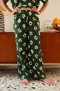 Pyjama long gauffré dame coton bio WE ARE JOLIES "Dahlia Vert"
