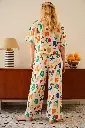 Pyjama long gauffré dame coton bio WE ARE JOLIES "Mini Souk"