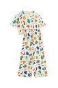 Pyjama long gauffré dame coton bio WE ARE JOLIES "Mini Souk"