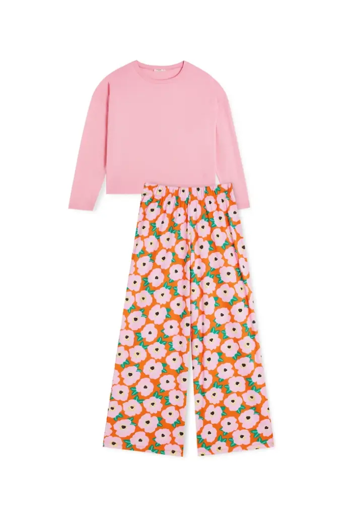 Pyjama long dame coton bio WE ARE JOLIES "Néroli"