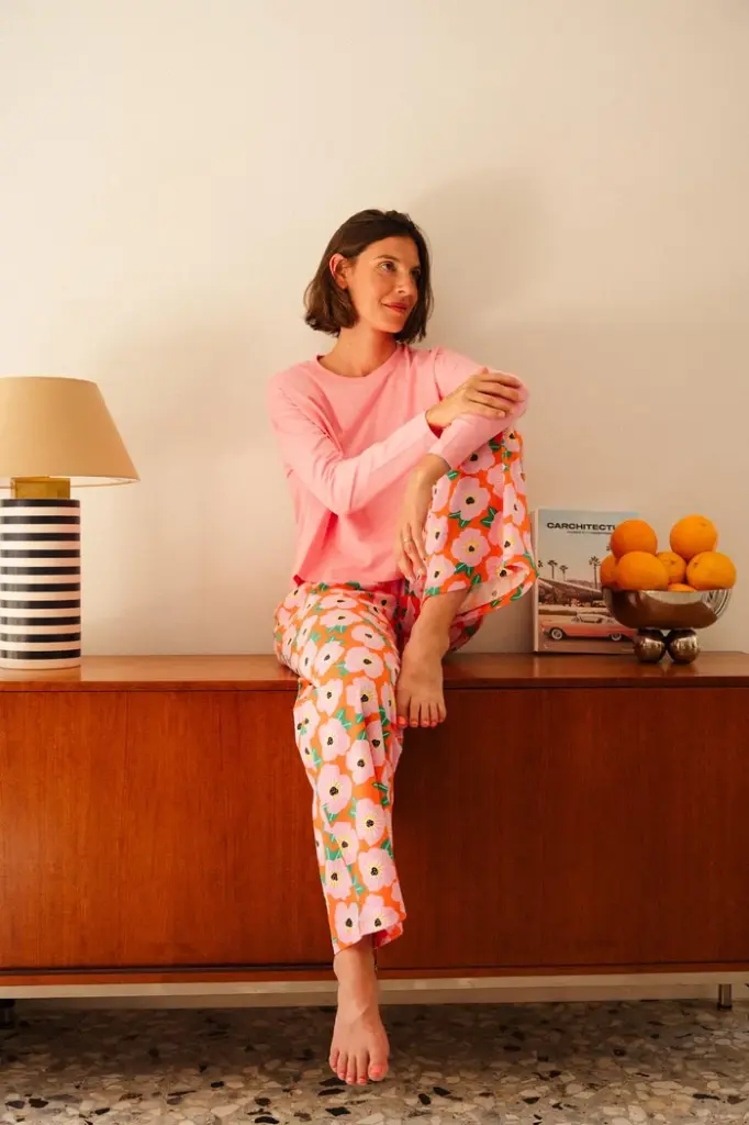 Pyjama long dame coton bio WE ARE JOLIES "Néroli"