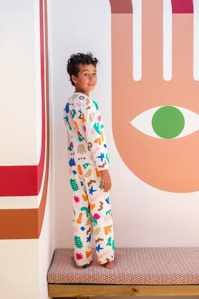 Pyjama long enfant coton bio WE ARE JOLIES "Mini Souk"