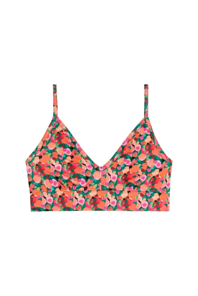 Brassière dame coton bio WE ARE JOLIES "Aquarelle Noir"