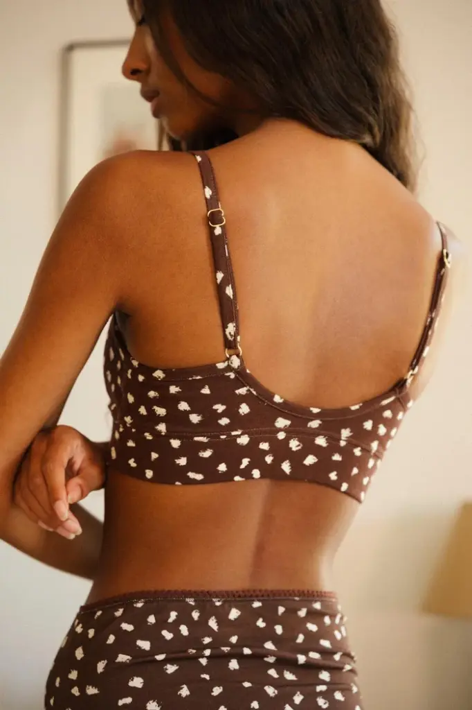 Brassière dame coton bio WE ARE JOLIES "Bambi Marron"