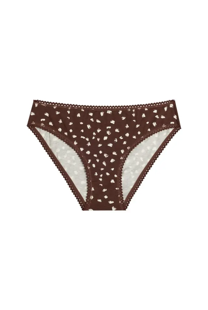 Culotte dame coton bio WE ARE JOLIES "Bambi Marron"