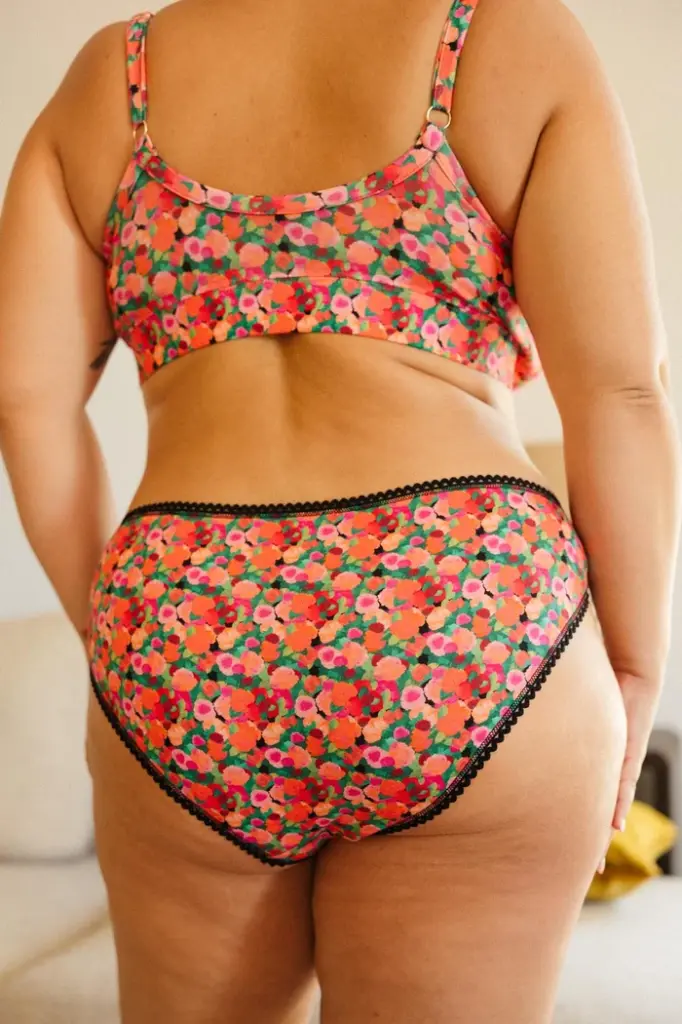 Culotte dame coton bio WE ARE JOLIES "Aquarelle Noir"