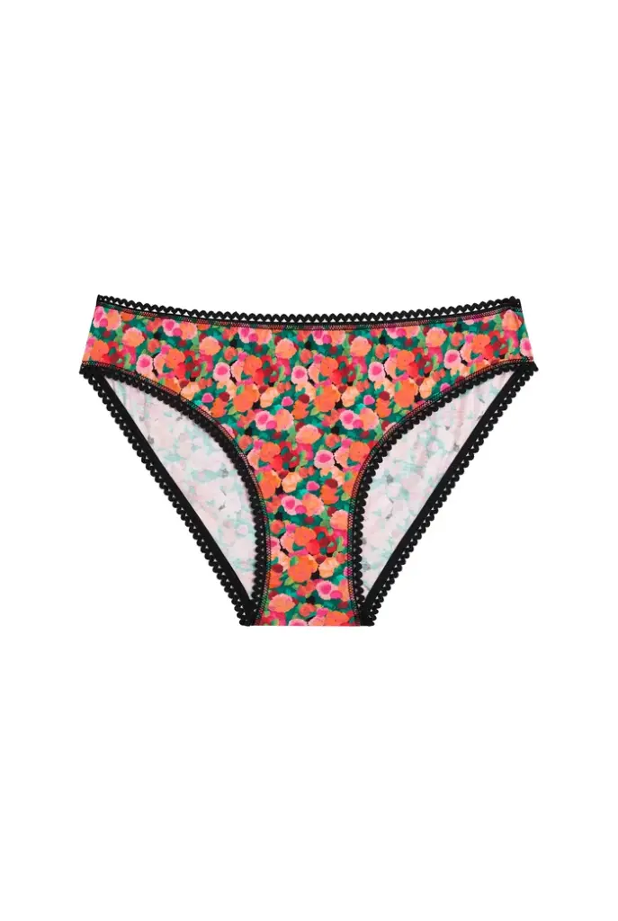 Culotte dame coton bio WE ARE JOLIES "Aquarelle Noir"