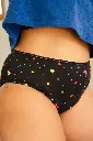 Culotte menstruelle dame taille haute flux abondant coton bio WE ARE JOLIES "Astro Pailettes"