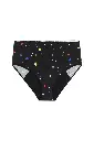 Culotte menstruelle dame taille haute flux abondant coton bio WE ARE JOLIES "Astro Pailettes"