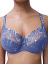 Soutien-gorge avec armatures 3 parties enveloppant CHANTELLE "Majestic" C1B3MU - Blue Sea E50