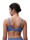 Soutien-gorge avec armatures 3 parties enveloppant CHANTELLE "Majestic" C1B3MU - Blue Sea E50