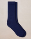 Chaussettes dame BLEU FORET "Laine & Soie Jersey" FBU6488 - Encre JI8