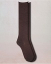 Chaussettes 3/4 laine fine BLEU FORET "Velouté Laine" FBU6970 - Chocolat FF4