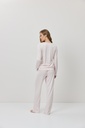 Pyjama dame long col V ARUELLE "Renee" - Pink