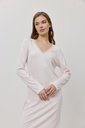 Chemise de nuit dame col V ARUELLE "Renee" - Pink