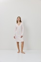 Chemise de nuit dame col V ARUELLE "Renee" - Pink