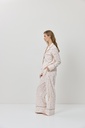 Pyjama dame long boutonné ARUELLE "Petra" - Pink
