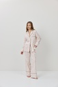 Pyjama dame long boutonné ARUELLE "Petra" - Pink