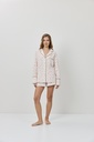 Pyjama dame court boutonné ARUELLE "Petra" - Pink