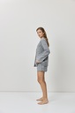 Pyjama short dame boutonné ARUELLE "Harriet" - Grey