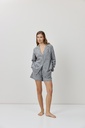 Pyjama short dame boutonné ARUELLE "Harriet" - Grey