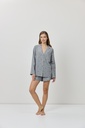 Pyjama short dame boutonné ARUELLE "Harriet" - Grey