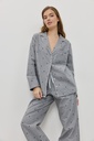 Pyjama long dame boutonné ARUELLE "Harriet" - Grey