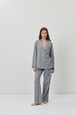 Pyjama long dame boutonné ARUELLE "Harriet" - Grey