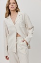 Pyjama long dame boutonné ARUELLE "Aven" - Beige