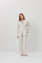Pyjama long dame boutonné ARUELLE "Aven" - Beige