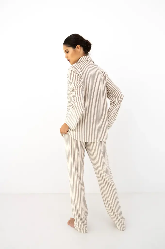 Pyjama dame long boutonné SENSIS "Avelin" 12S7008