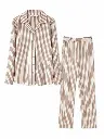 Pyjama dame long boutonné SENSIS "Avelin" 12S7008